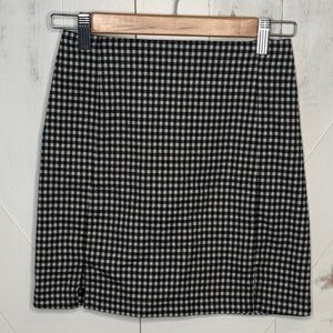 Eyeshadow Black and White Plaid Skirt